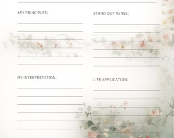 Daily Devotion page Spring Floral