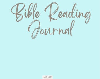 Journal pages for Bible Reading