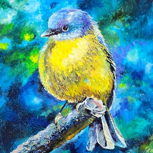 Bird Painting Wildlife Original Art 12”x12" Bird Artwork Bird Wall Art Painting by Rodionova TRartGALLERY