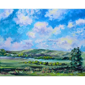 Blue Ridge Mountains Painting Landscape Original Art 16”x20” Mountain Artwork Mountain Wall Art Painting by Rodionova TRartGALLERY