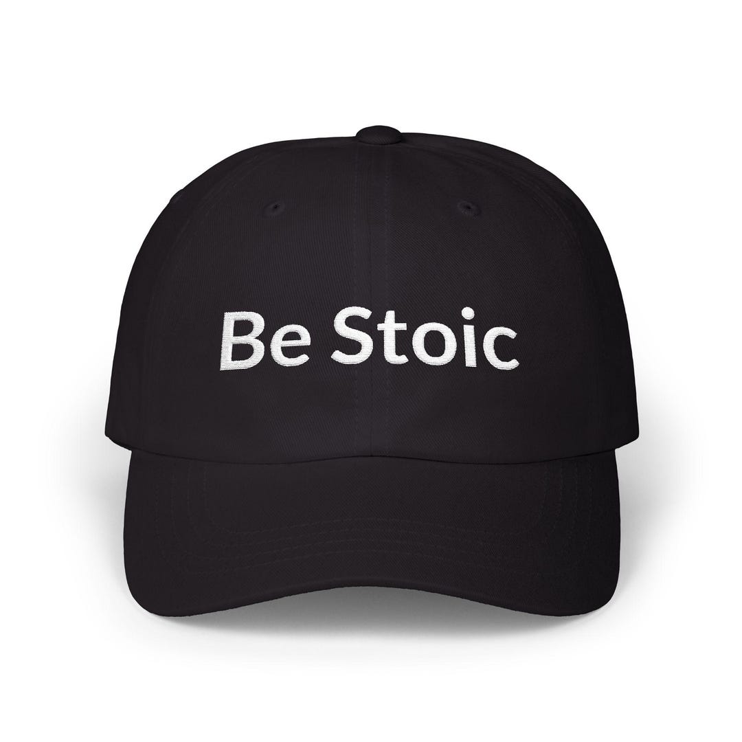 Stoic Cap | Be Stoic Cap Black | Marcus Aurelius Philosophy Cap - Etsy