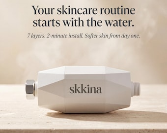 Filtro de ducha contra el agua dura y el cloro: filtro de vitamina C de 7 capas para una piel suave y un cabello sano | skkina
