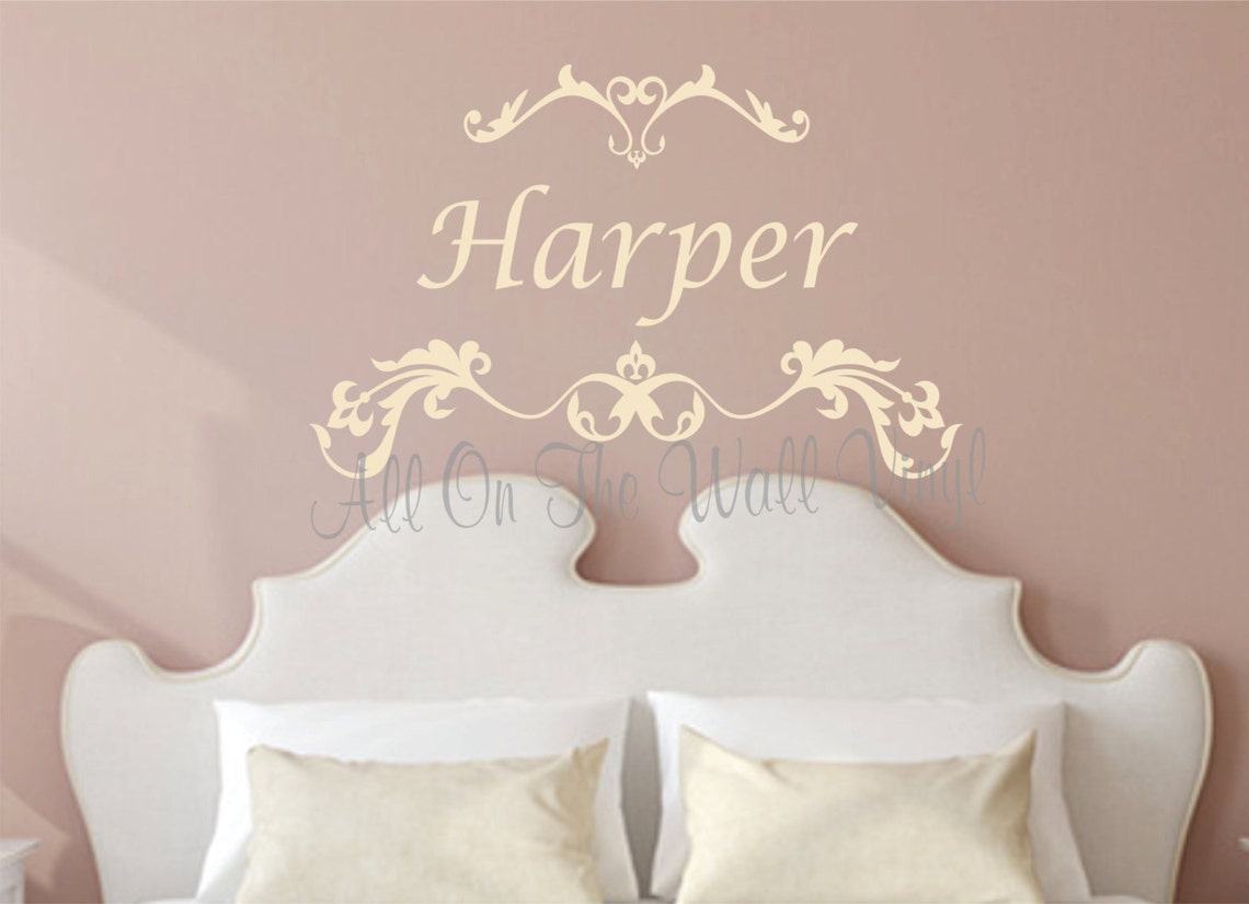 Wall Decals Nursery Baby Girl Name Wall Decal Custom Vinyl Etsy
