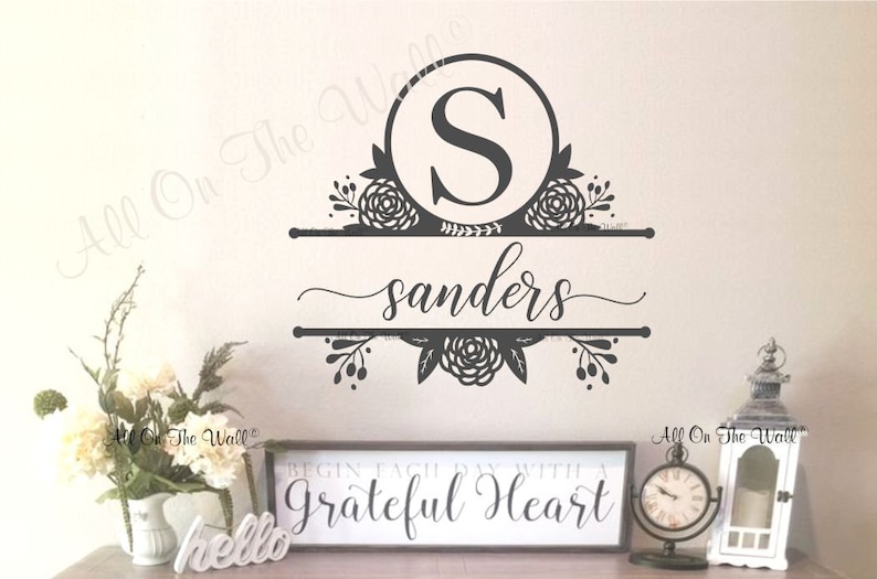 Last Name Sign Personalized Family Name Sign Name Vinyl Wall Decal Farmhouse Decor Personalized Decal Last Name Decal Family Name Decal