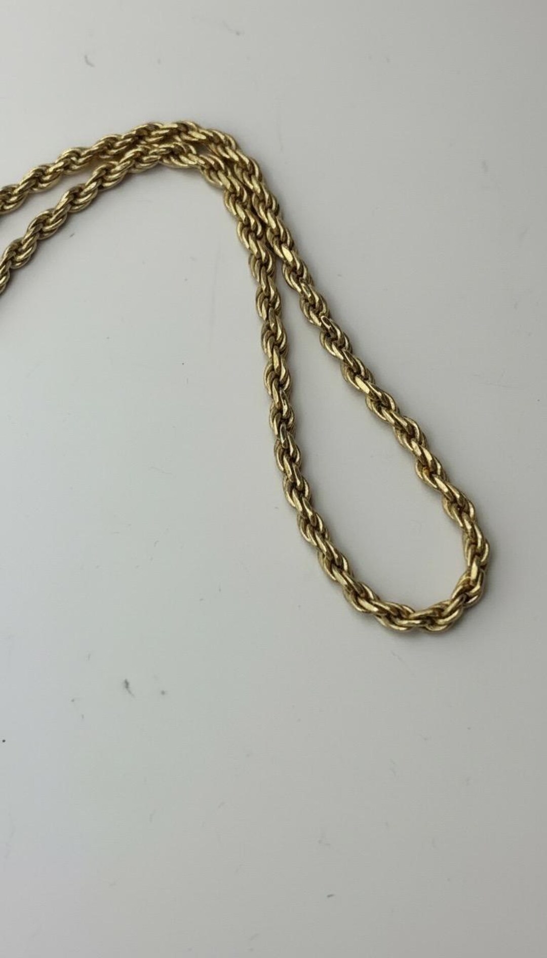 18k Vintage Yellow Gold Twist Rope Chain 16”, 18kt, 4.1g - Etsy