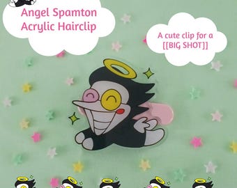 Angel Spamton Acrylic Hairclip