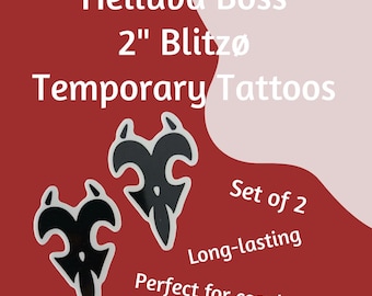Blitzø 2" Forehead Decal Temporary Tattoo Set of 2