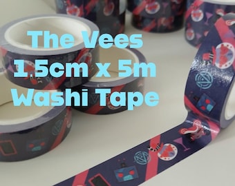 The Vees Vox Valentino Velvette 1.5cm Washi Tape