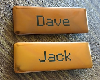 DSAF Dave & Jack Nametag Pins for Cosplay