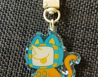 Sphinx Tenna Teal Holo Glass 2" Acrylic Keychain