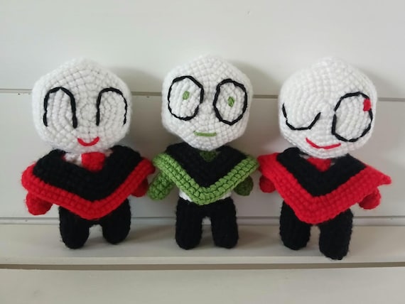 Green/Red/CustomOC Pippins Crocheted Acrylic Yarn Amigurumi Plushies