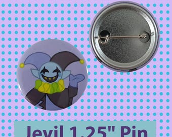 Jevil Purple 1.25" Round Pin
