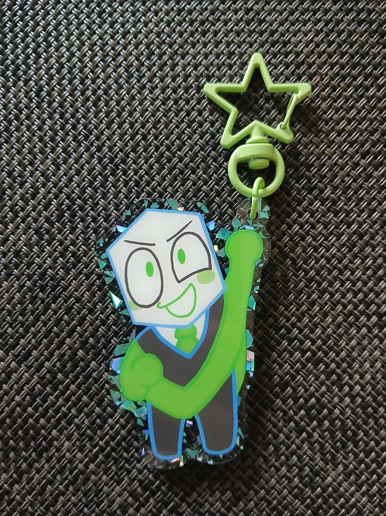 Pippins 2.5" Acrylic Keychains Battat Holo Glitter