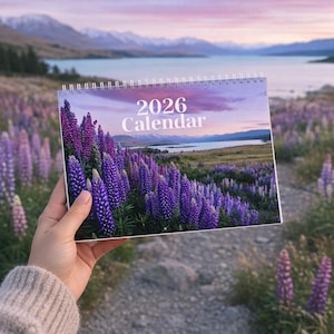 2026 New Zealand Wall Calendar 11' x 8.5'  Scenic Nature Photography Calendar  Travel Wall Art  Wire O Binding