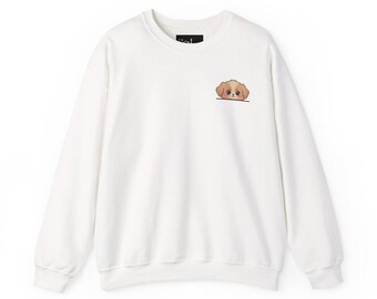 Cute Dog | Peeking Puppy Crewneck Sweatshirt