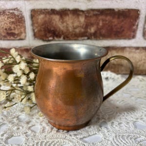 Vintage Copper Moscow Mule Mug Brass Handle, Made in Portugal