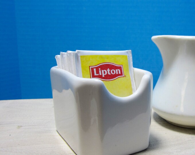 Vintage Sugar Sweetener Packet Holder Restaurant Ware Ironstone Tea Bag