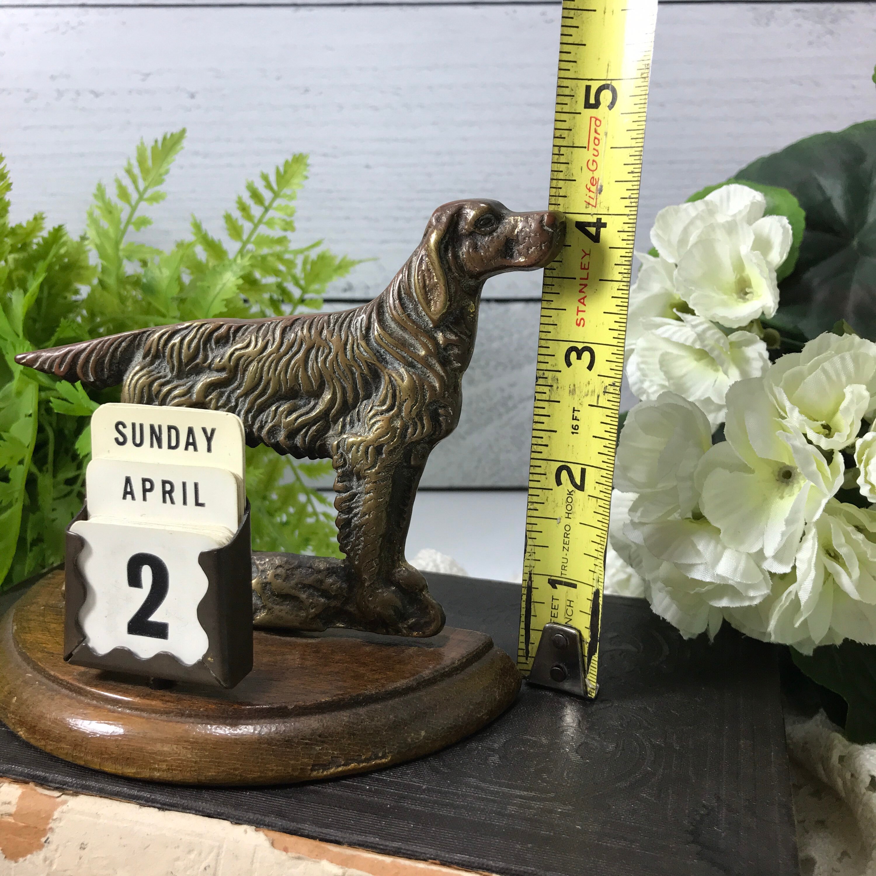 Brass Irish Setter Dog Perpetual Calendar Vintage Dog Etsy