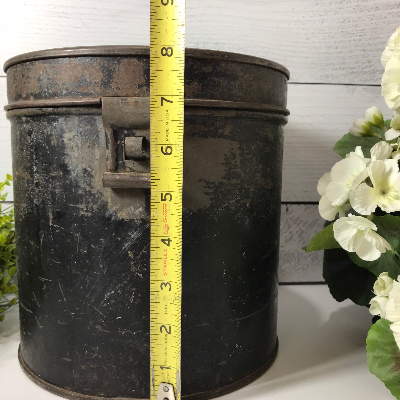 Contenedor de café de metal antiguo Negro contenedor mercantil | Etsy