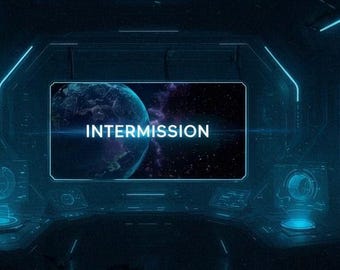 Sci-Fi Command Center Twitch/TikTok Stream Pack 6 Animated OBS Scenes 1080p Overlays