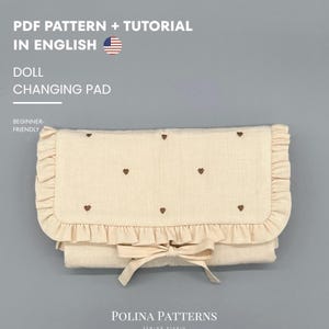 Doll Changing Pad – PDF Sewing Pattern & Illustrated Step-by-Step Tutorial