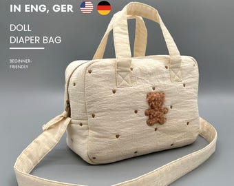 Nähanleitung für eine Puppenwindeltasche – PDF mit bebilderter Schritt-für-Schritt-Anleitung (EN & DE)