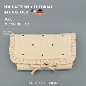 Doll Changing Pad – PDF Sewing Pattern & Illustrated Step-by-Step Tutorial