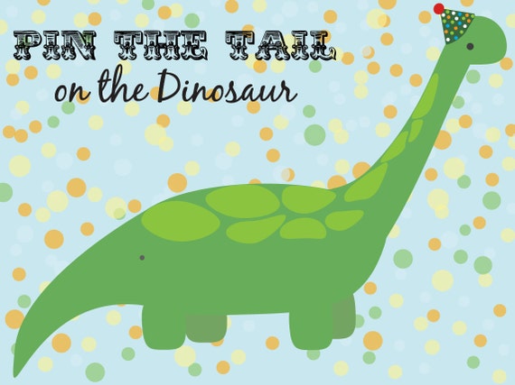 Pin The Tail On The Dinosaur Etsy