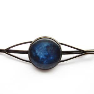 Fermaglio per capelli, fermaglio per capelli, luna, semplice minimalista, color bronzo, (272)