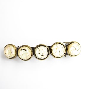Hair clip, medium size, boho hair accessory, cream white, hair barrette (143)