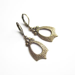 Bronze earrings in vintage style image 1