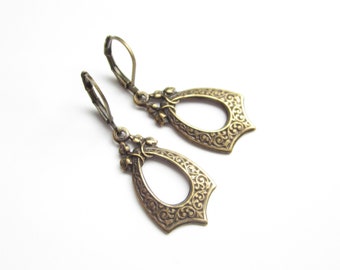 Bronze earrings in vintage style