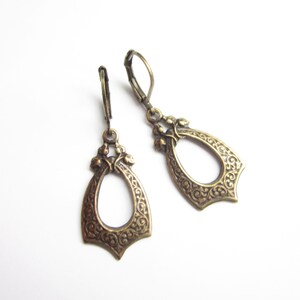 Bronze earrings in vintage style image 2