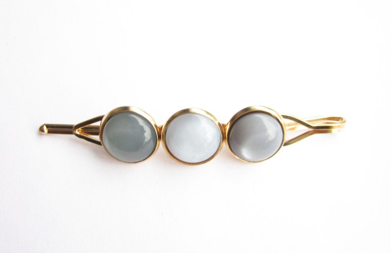 Hair clip, hair clip gold color, bobby pin, pastel minimalist, iceberg green,light blue,powder blue image 1