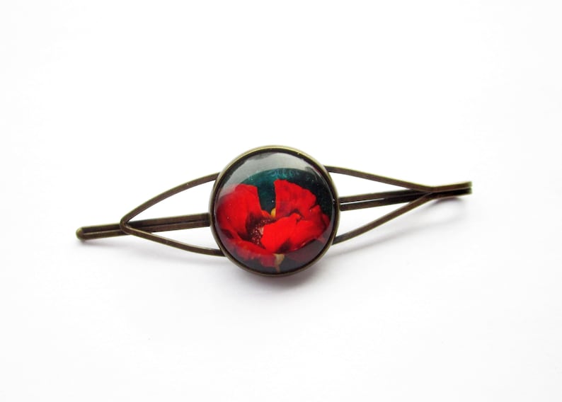 bronze, poppy plain minimalist hair clip hair clip
