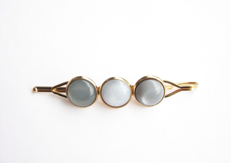 Hair clip, hair clip gold color, bobby pin, pastel minimalist, iceberg green,light blue,powder blue image 6