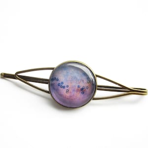 minimalist earth tone hair clip in pink purple (266)