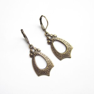 Bronze earrings in vintage style image 6