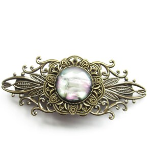 Galaxy hair clip, vintage style hair accessory, bronze, Art Nouveau, hair barrette Welltall, (139)