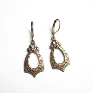 Bronze earrings in vintage style image 5