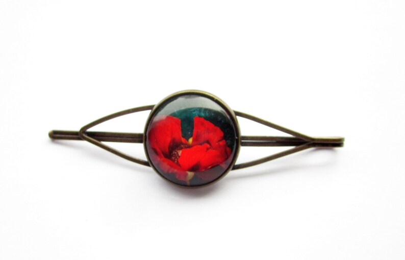 bronze, poppy plain minimalist hair clip hair clip