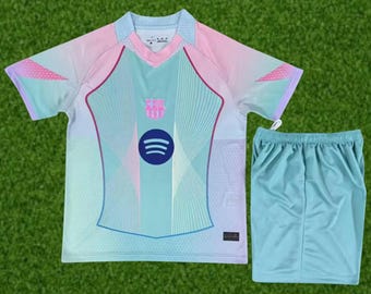 Equipación infantil del Barcelona edición rosa, equipación de fútbol para adultos, equipación del Barça para niños, equipación de fútbol para adultos