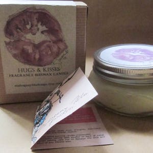 Hugs and Kisses Beeswax Candle Gift Set, Limited Edition, Eco-friendly, Art, Aromatherapy image 3