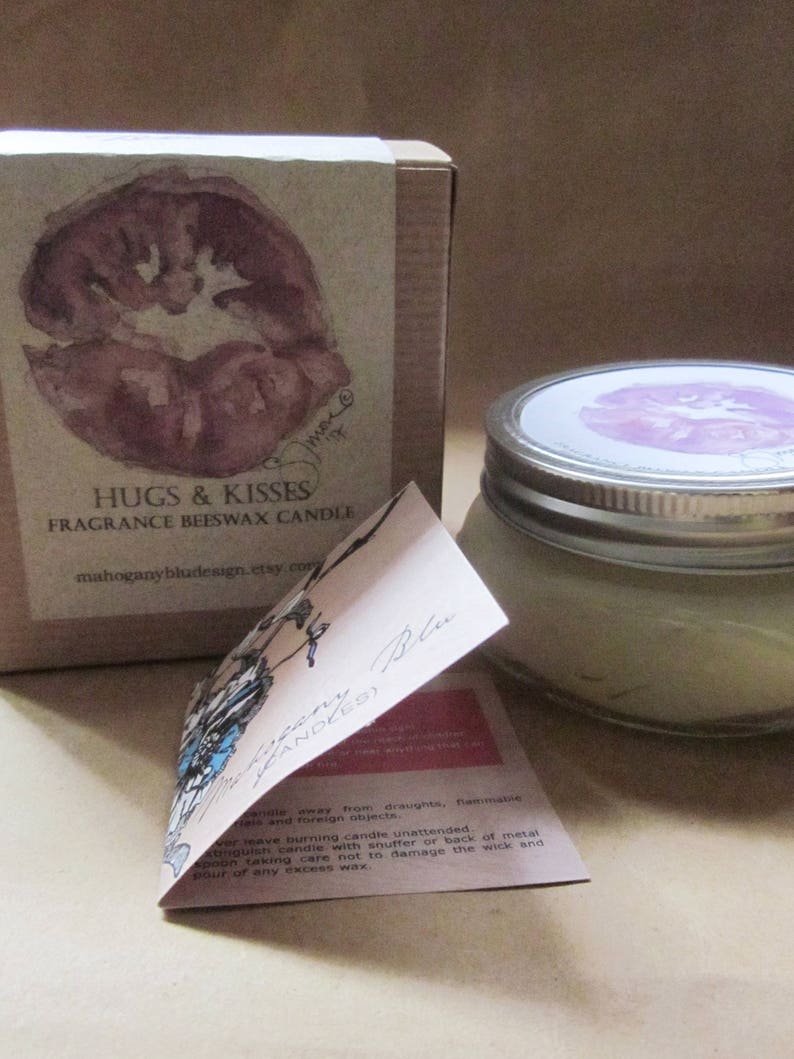 Hugs and Kisses Beeswax Candle Gift Set, Limited Edition, Eco-friendly, Art, Aromatherapy image 3
