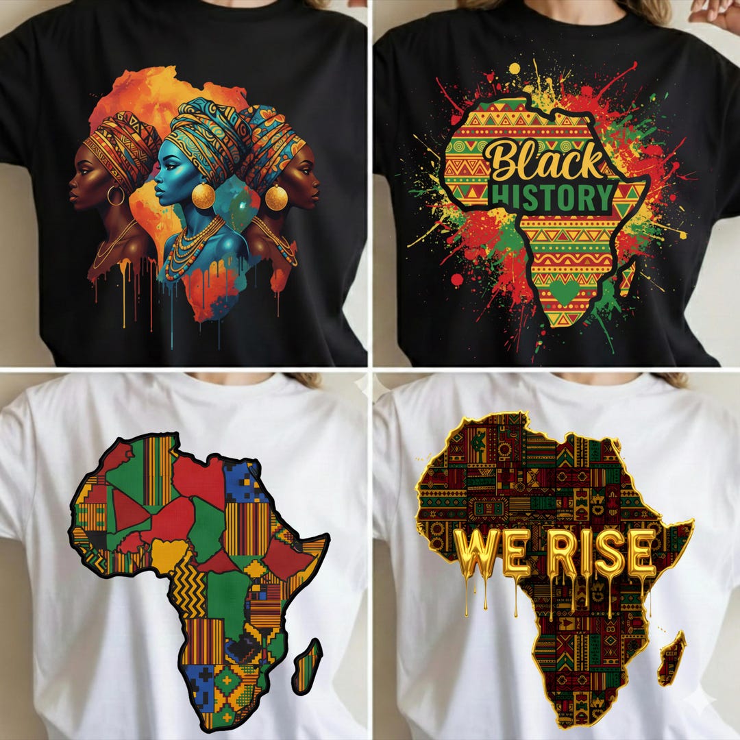 African Map PNG, Black History Month Design, Afrocentric Digital ...