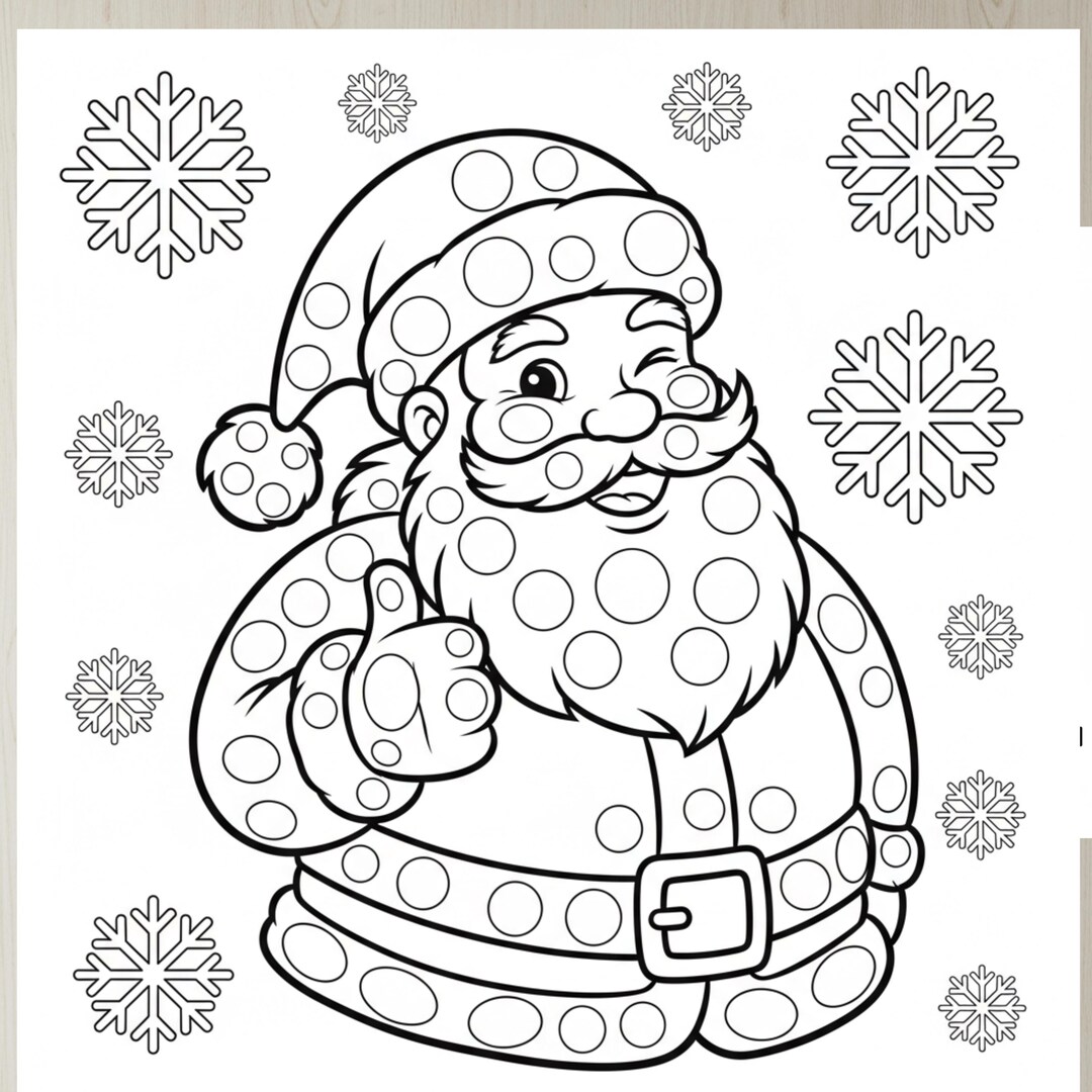 Christmas Dot Marker Coloring Pages Printable Do-a-dot Activity for ...