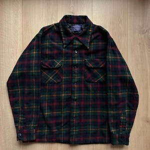 Vintage Pendleton Wool Plaid Shirt Jacket USA Made Virgin Wool Flannel Mens M image 3
