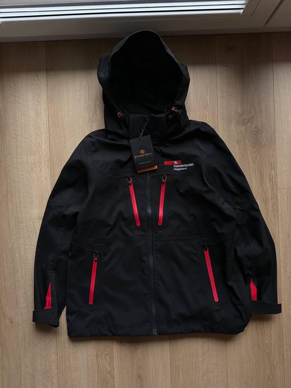 Stormtech Patrol Softshell Jacket Black Red XL Ho… - image 1