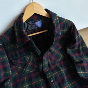 Vintage Pendleton Wool Plaid Shirt Jacket USA Made Virgin Wool Flannel Mens M image 10