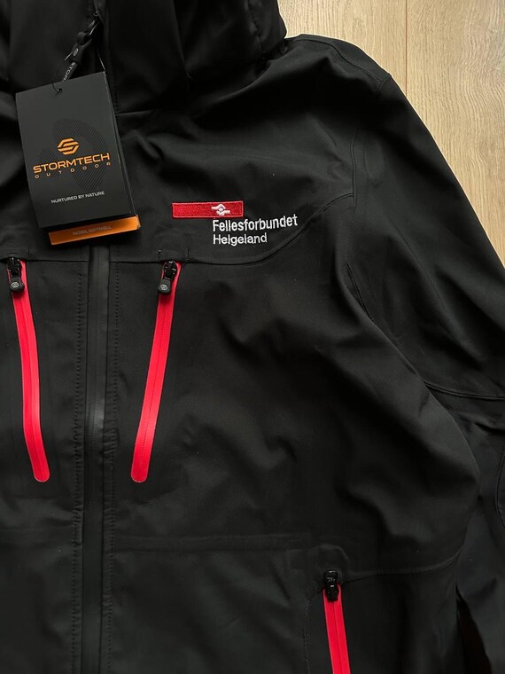 Stormtech Patrol Softshell Jacket Black Red XL Ho… - image 6